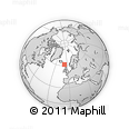 Outline Map of the Area around 61° 39' 52" N, 7° 34' 30" W, rectangular outline