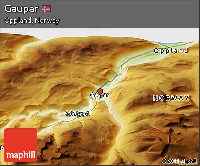 Physical 3D Map of Gaupar