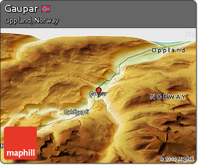 Physical 3D Map of Gaupar