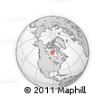 Outline Map of the Area around 61° 39' 52" N, 91° 43' 29" W, rectangular outline