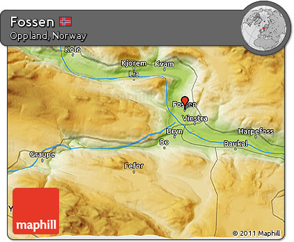 Physical 3D Map of Fossen