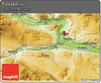 Physical 3D Map of Fossen