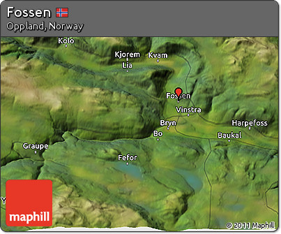 Satellite 3D Map of Fossen