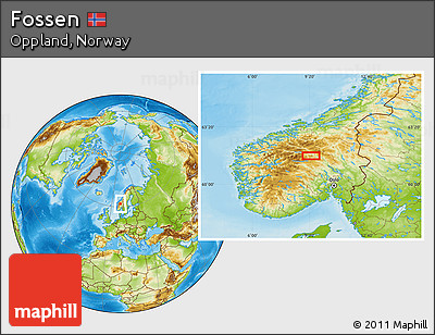 Physical Location Map of Fossen