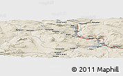 Shaded Relief Panoramic Map of the area around 61° 39' 52" N, 9° 25' 30" E