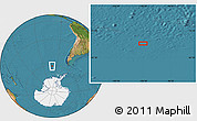 Satellite Location Map of the area around 61° 5' 28" S, 100° 13' 29" W