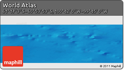Physical Panoramic Map of the Area around 61° 5' 28" S, 100° 13' 29" W