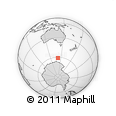 Outline Map of the Area around 61° 5' 28" S, 141° 10' 30" E, rectangular outline