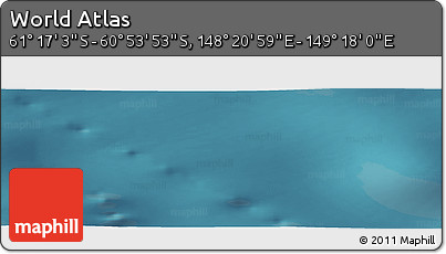 Satellite Panoramic Map of the Area around 61° 5' 28" S, 148° 49' 29" E