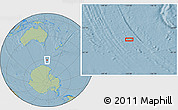 Savanna Style Location Map of the area around 61° 5' 28" S, 153° 4' 29" E, hill shading