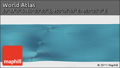 Satellite Panoramic Map of the Area around 61° 5' 28" S, 153° 4' 29" E