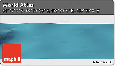 Satellite Panoramic Map of the Area around 61° 5' 28" S, 159° 1' 30" E