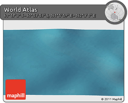 Satellite 3D Map of the Area around 61° 5' 28" S, 161° 34' 29" E