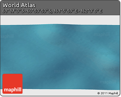 Satellite 3D Map of the Area around 61° 5' 28" S, 161° 34' 29" E