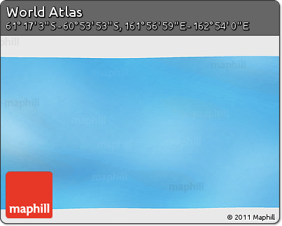 Physical 3D Map of the Area around 61° 5' 28" S, 162° 25' 30" E