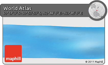 Physical Panoramic Map of the Area around 61° 5' 28" S, 163° 16' 30" E