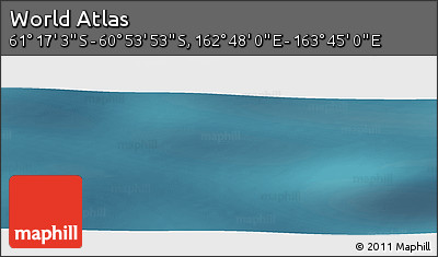 Satellite Panoramic Map of the Area around 61° 5' 28" S, 163° 16' 30" E