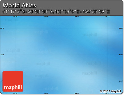 Physical Map of the Area around 61° 5' 28" S, 164° 7' 30" E