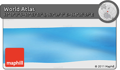 Physical Panoramic Map of the Area around 61° 5' 28" S, 164° 7' 30" E