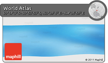 Shaded Relief Panoramic Map of the Area around 61° 5' 28" S, 164° 7' 30" E