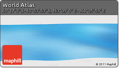 Shaded Relief Panoramic Map of the Area around 61° 5' 28" S, 164° 7' 30" E