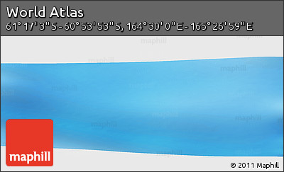 Physical Panoramic Map of the Area around 61° 5' 28" S, 164° 58' 29" E