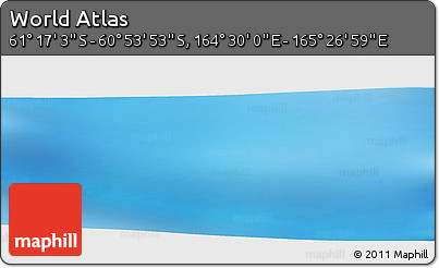 Physical Panoramic Map of the Area around 61° 5' 28" S, 164° 58' 29" E
