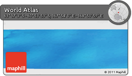 Physical Panoramic Map of the Area around 61° 5' 28" S, 168° 22' 30" E