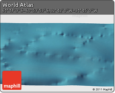 Satellite 3D Map of the Area around 61° 5' 28" S, 32° 13' 30" W