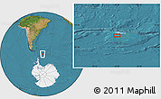 Satellite Location Map of the area around 61° 5' 28" S, 45° 49' 30" W