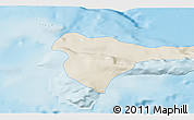 Shaded Relief 3D Map of the area around 61° 5' 28" S, 55° 10' 29" W