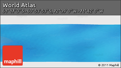 Physical Panoramic Map of the Area around 61° 5' 28" S, 72° 10' 30" W