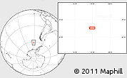 Blank Location Map of the area around 61° 5' 28" S, 91° 43' 29" W