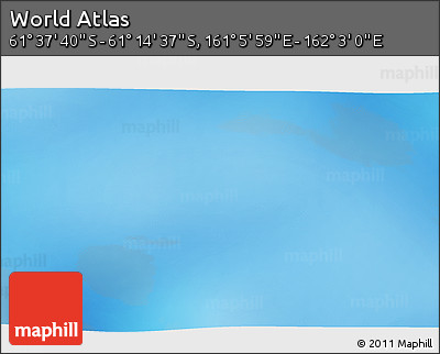 Physical 3D Map of the Area around 61° 26' 8" S, 161° 34' 29" E