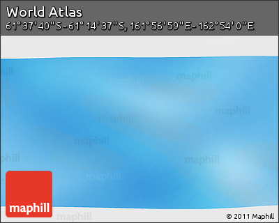 Physical 3D Map of the Area around 61° 26' 8" S, 162° 25' 30" E