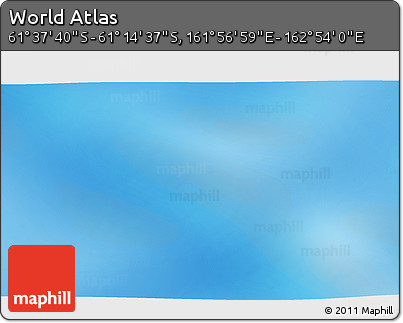 Physical 3D Map of the Area around 61° 26' 8" S, 162° 25' 30" E