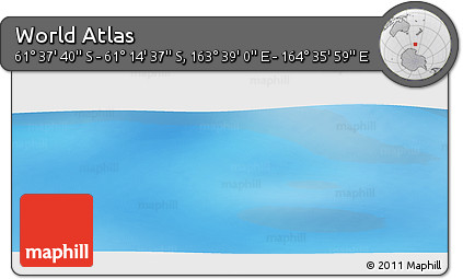 Physical Panoramic Map of the Area around 61° 26' 8" S, 164° 7' 30" E