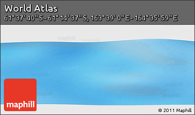 Physical Panoramic Map of the Area around 61° 26' 8" S, 164° 7' 30" E
