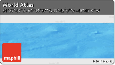 Physical Panoramic Map of the Area around 61° 26' 8" S, 49° 13' 30" W