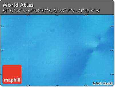 Physical Map of the Area around 61° 26' 8" S, 72° 10' 30" W