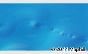 Physical 3D Map of the area around 61° 26' 8" S, 89° 10' 30" W