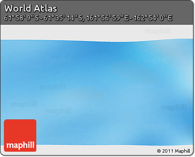 Physical 3D Map of the Area around 61° 46' 42" S, 162° 25' 30" E