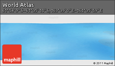 Physical Panoramic Map of the Area around 61° 46' 42" S, 164° 7' 30" E