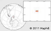 Blank Location Map of the area around 61° 46' 42" S, 38° 10' 29" W