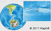 Physical Location Map of the area around 61° 46' 42" S, 48° 22' 30" W