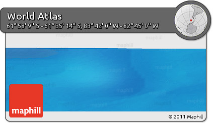 Shaded Relief Panoramic Map of the Area around 61° 46' 42" S, 83° 13' 29" W