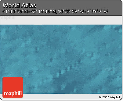 Satellite 3D Map of the Area around 62° 0' 21" N, 10° 7' 30" W