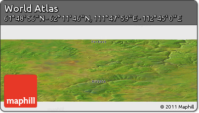 Satellite Panoramic Map of the Area around 62° 0' 21" N, 112° 16' 30" E