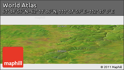 Satellite Panoramic Map of the Area around 62° 0' 21" N, 112° 16' 30" E