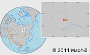 Gray Location Map of the area around 62° 0' 21" N, 113° 7' 30" E